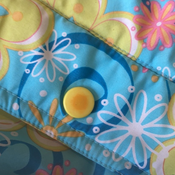 Hanna Andersson Floral Hooded quilted parka 120 - Picture 5 of 11